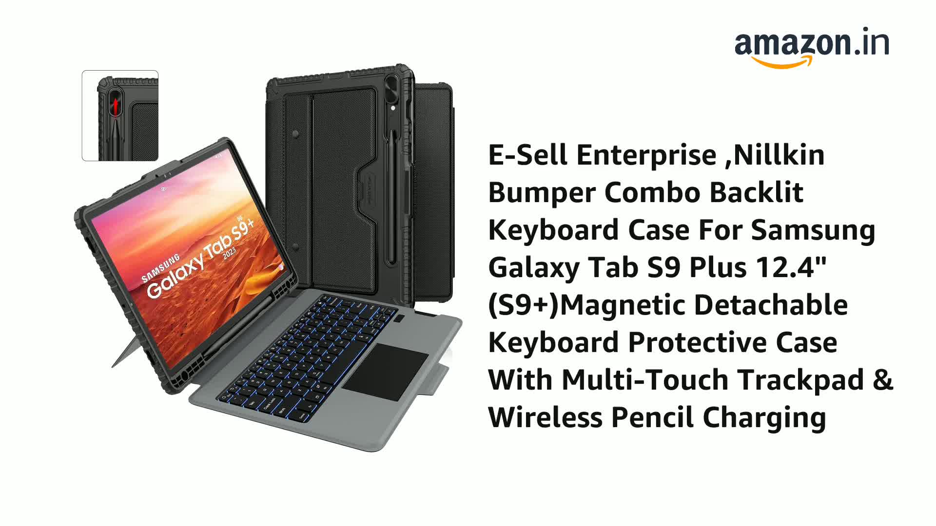 E-Sell Enterprise ,Nilllkin Bumper Combo Backlit Keyboard Case For